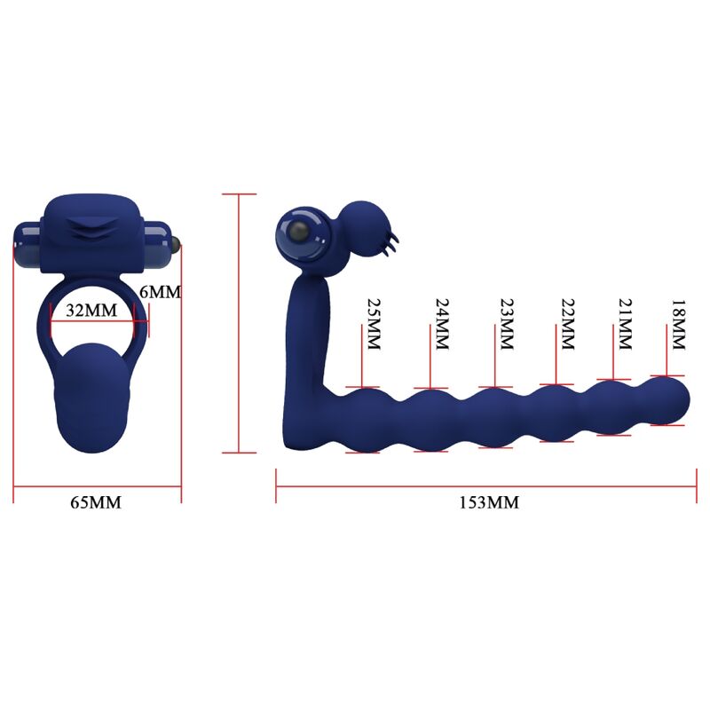 Ajmal vibrating ring with blue plug