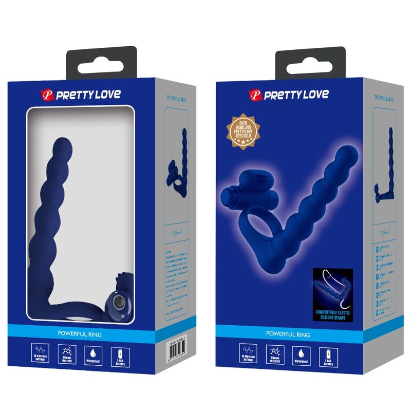 Ajmal vibrating ring with blue plug