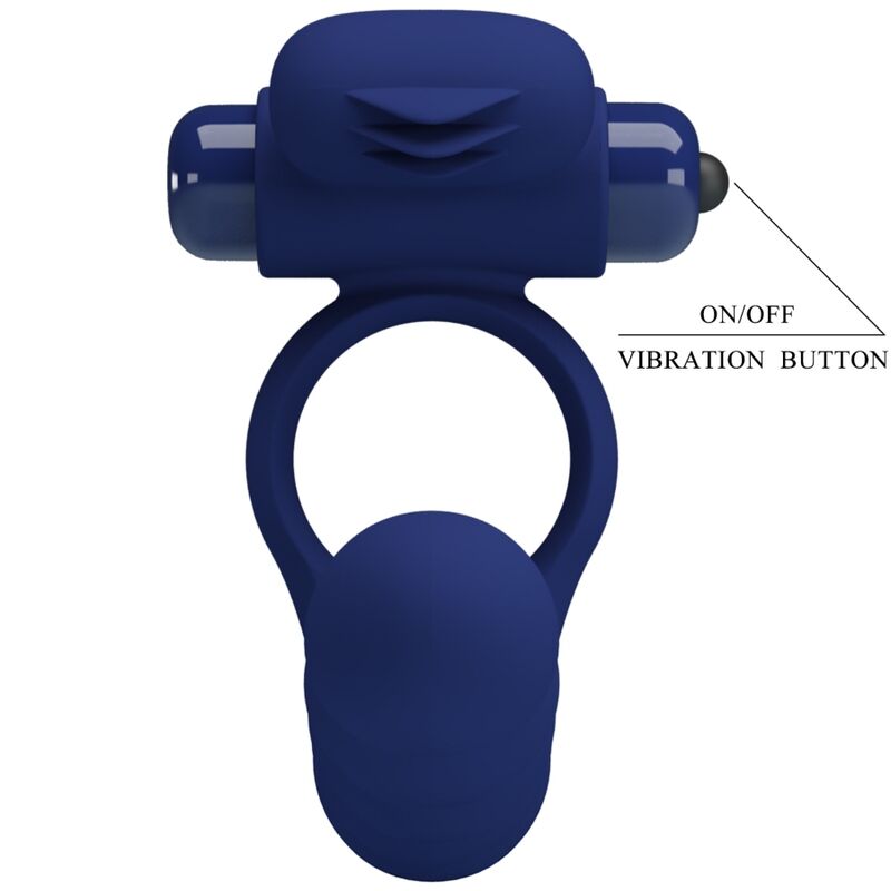 Ajmal anneau vibrant avec plug bleu
