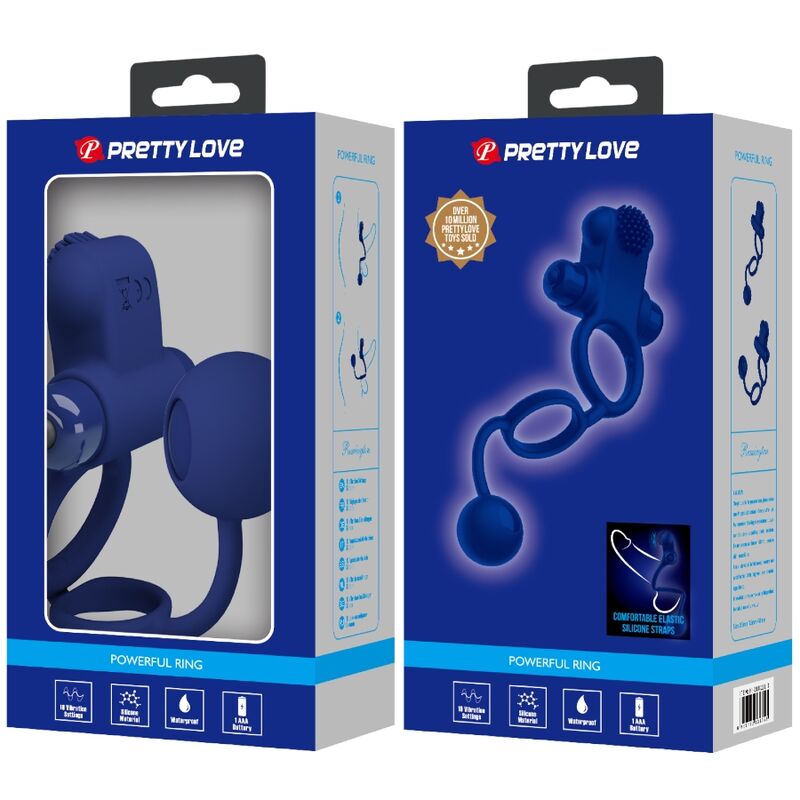 Remington Double Vibrating Ring with Blue Plug