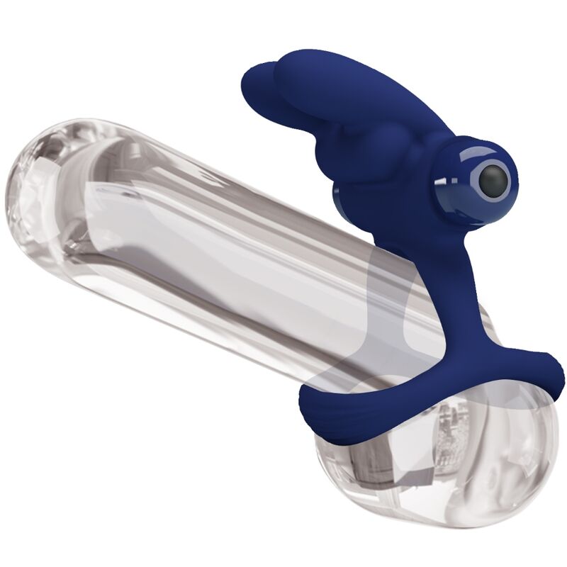 Francisco double anneau vibrant lapin bleu