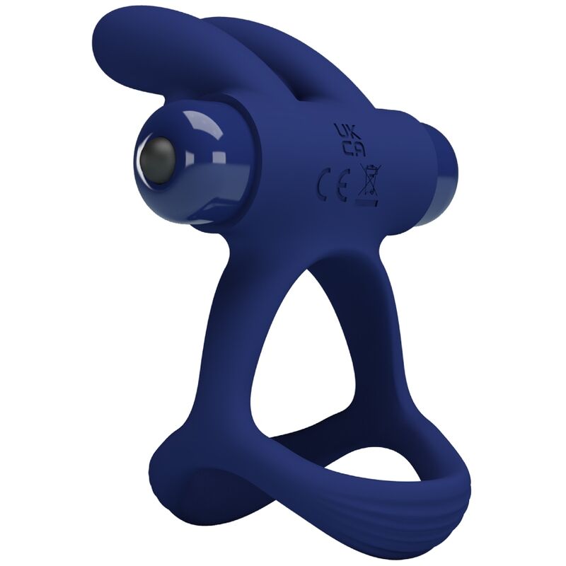 Francisco double anneau vibrant lapin bleu