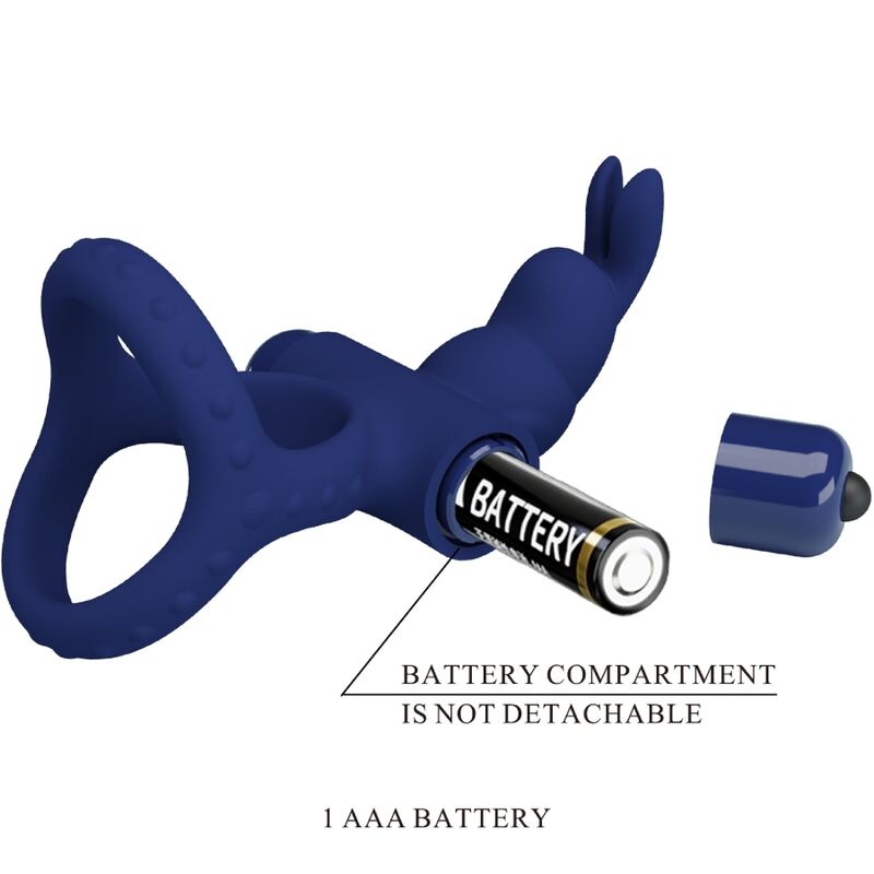 Luchito double anneau vibrant lapin bleu