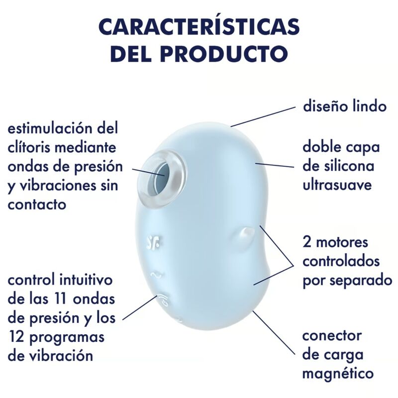 Cutie Ghost Vibrator Poser Light Blue