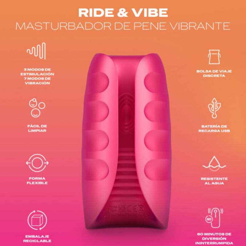 Masturbateur vibrateur toy ride & vibe