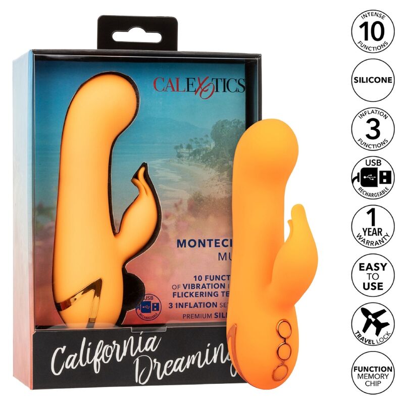 Montecito Muse Orange Rabbit Vibrator by California Dreaming
