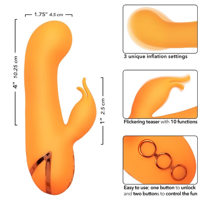 Montecito Muse Orange Rabbit Vibrator by California Dreaming