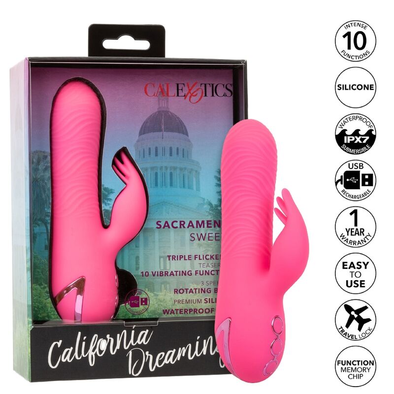 Sacramento sweetie vibrateur lapin rose par california dreaming
