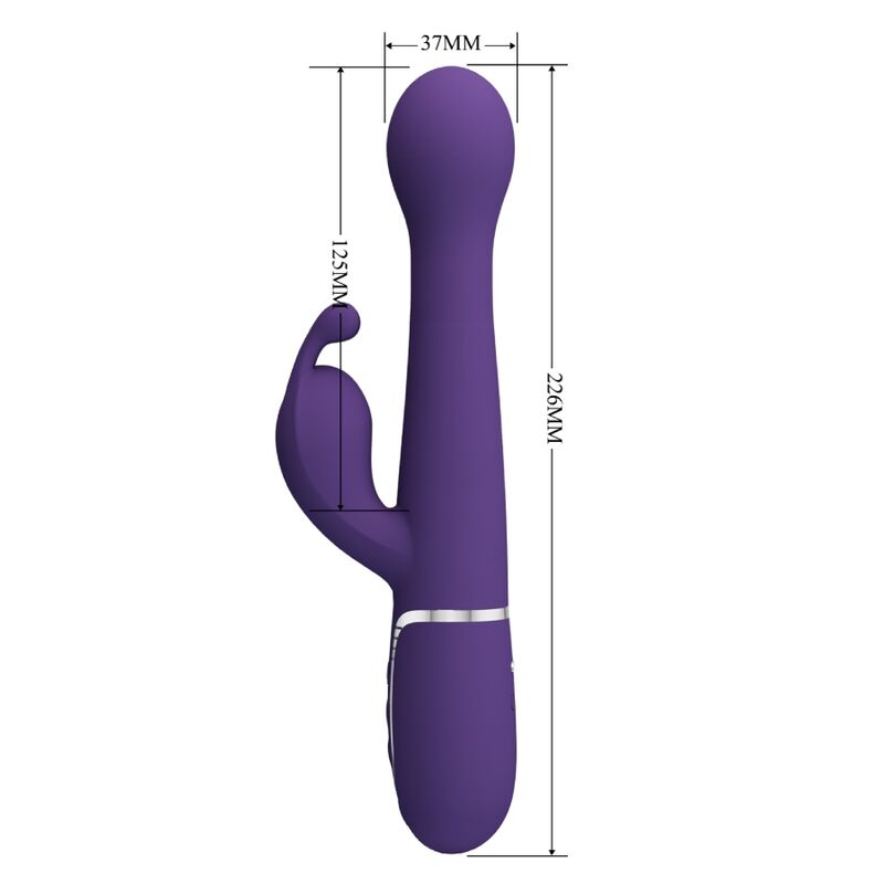 Dejon 3-in-1 multifunctional rabbit vibrator purple