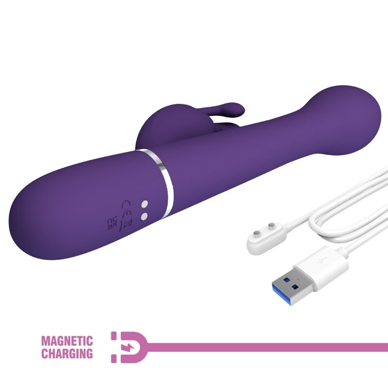 Dejon vibrateur rabbit 3 en 1 multifonction violet