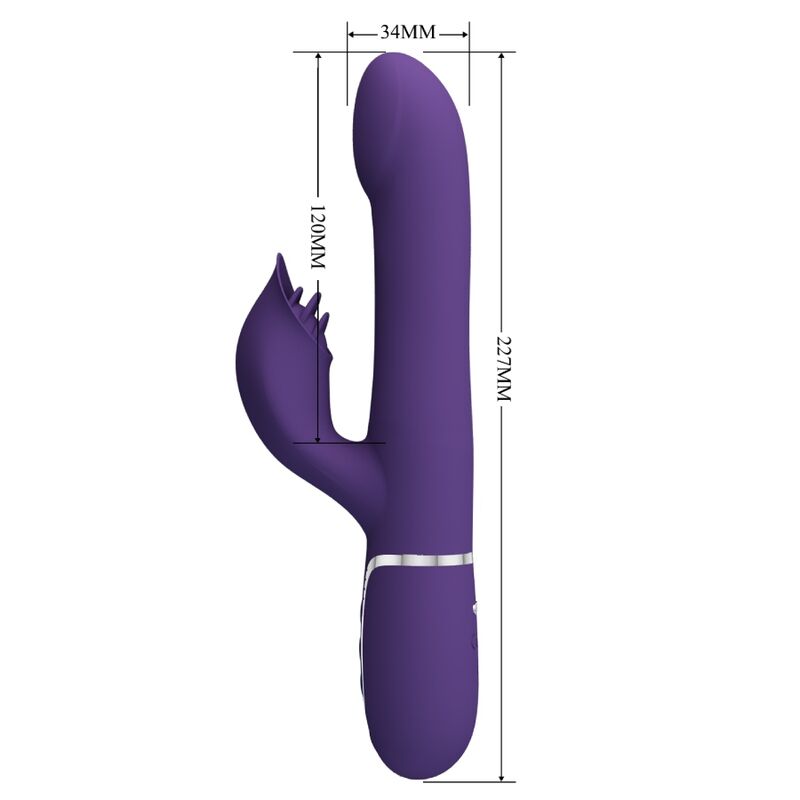 Zalin perles vibrateur lapin 4 en 1 violet