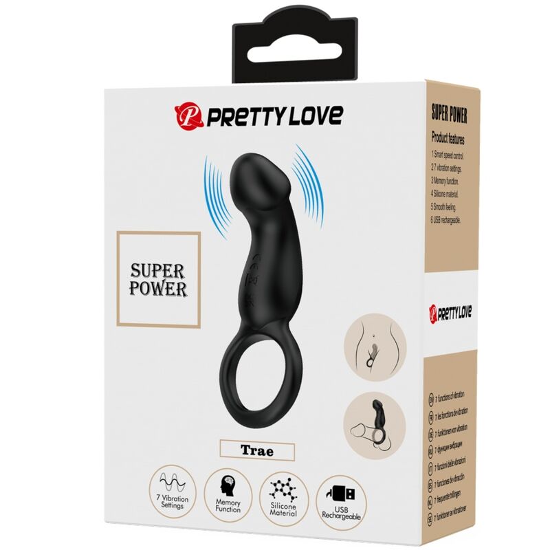 Trae vibrating ring with black stimulator