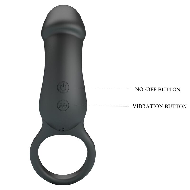 Trae vibrating ring with black stimulator