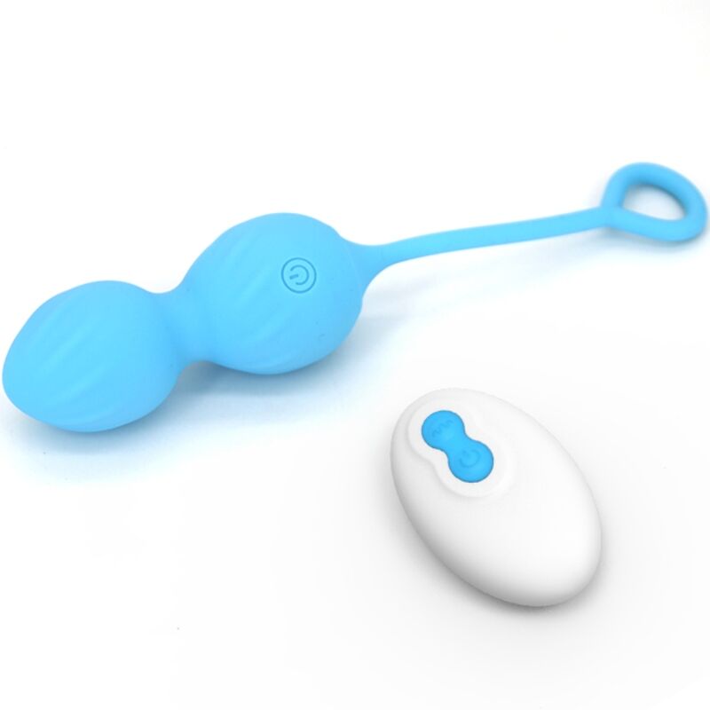 Blossoms vaginal dumbbell vibration remote control 10 vibrations blue