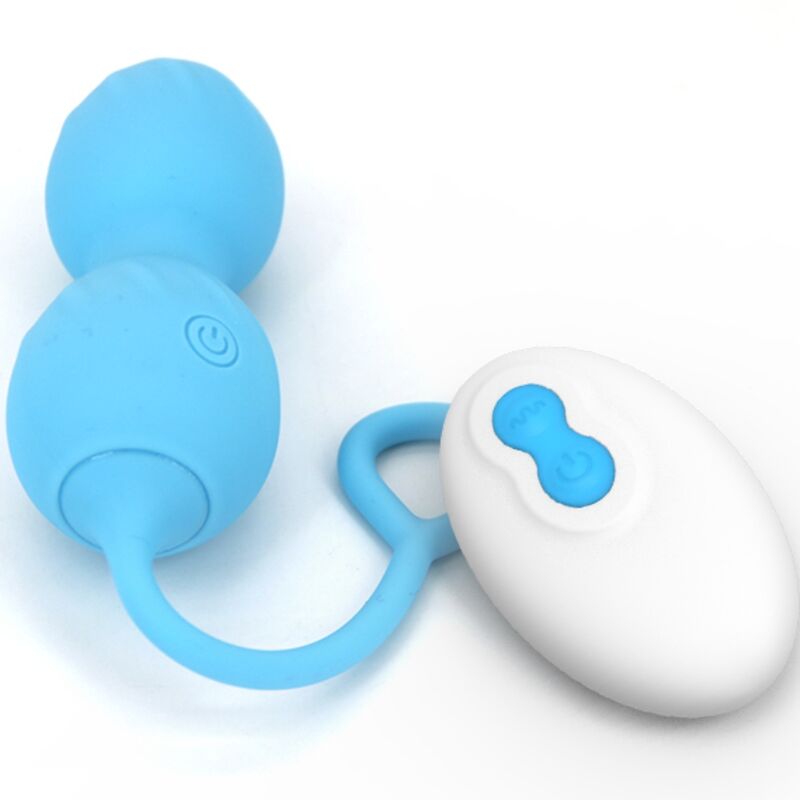 Blossoms vaginal dumbbell vibration remote control 10 vibrations blue
