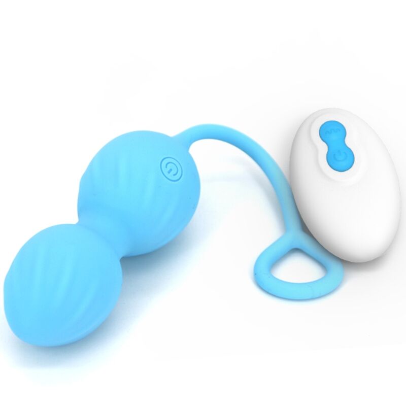 Blossoms vaginal dumbbell vibration remote control 10 vibrations blue