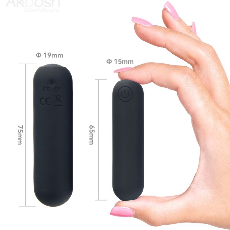 Armony -splash hehe silicone bullet vibrator 10 vibrations 65 x 15 cm black