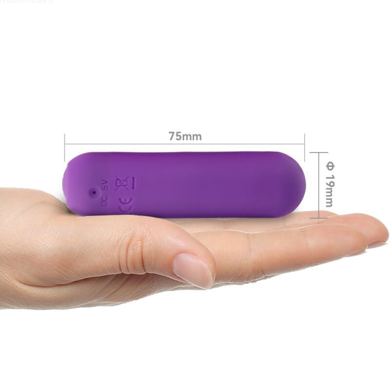 Splash haha silicone bullet vibrator 10 vibrations 75 x 19 cm purple