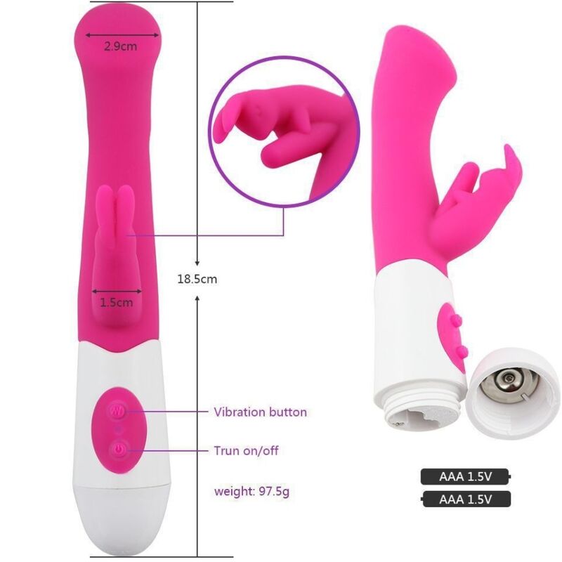 10-speed pink g-spot rabbit vibrator &amp; stimulator