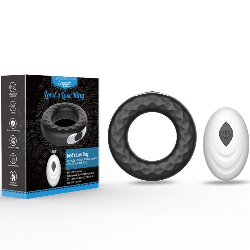 Lord's love ring vibrator remote control black