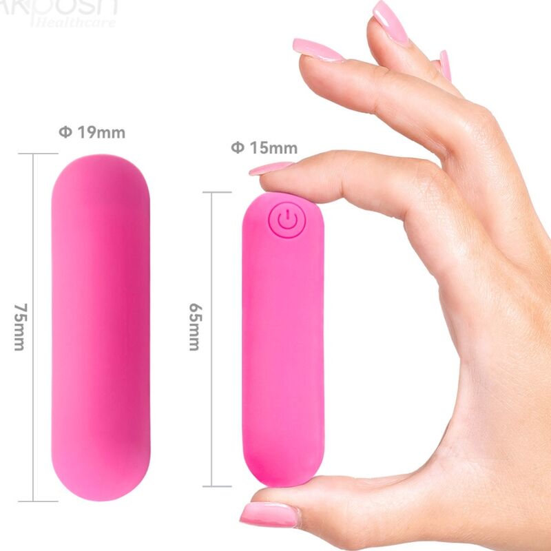 Splash haha silicone bullet vibrator 10 vibrations 75 x 19 cm pink