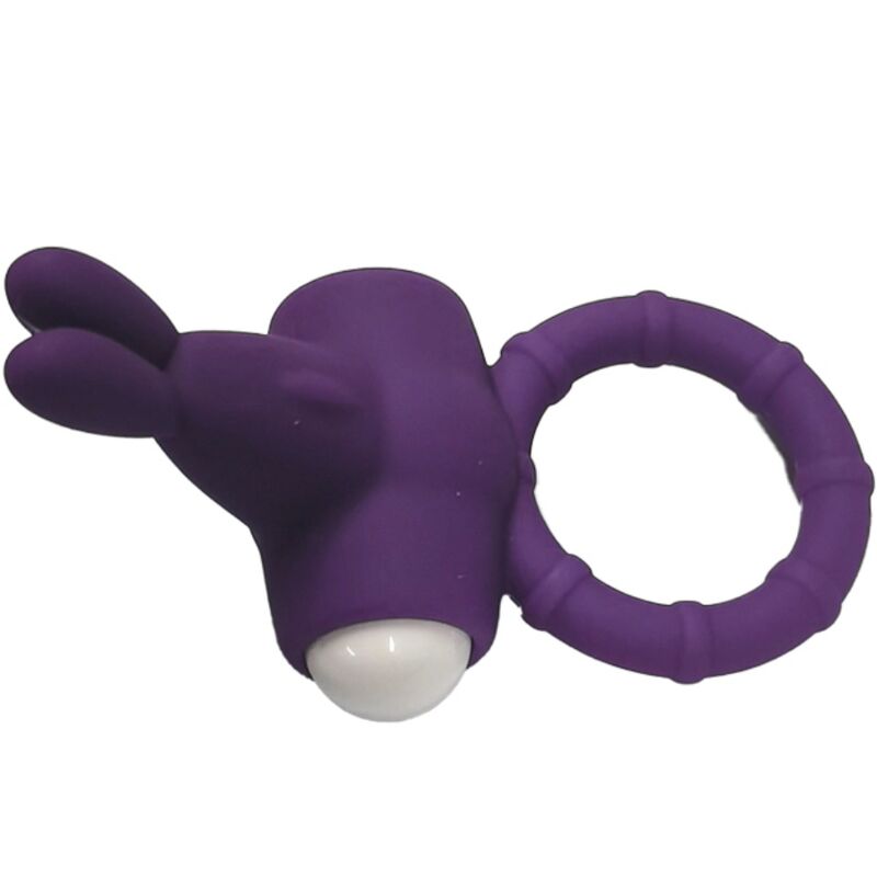 Ms bunny purple silicone vibrating ring