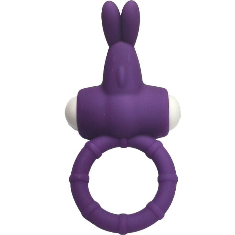 Ms bunny purple silicone vibrating ring