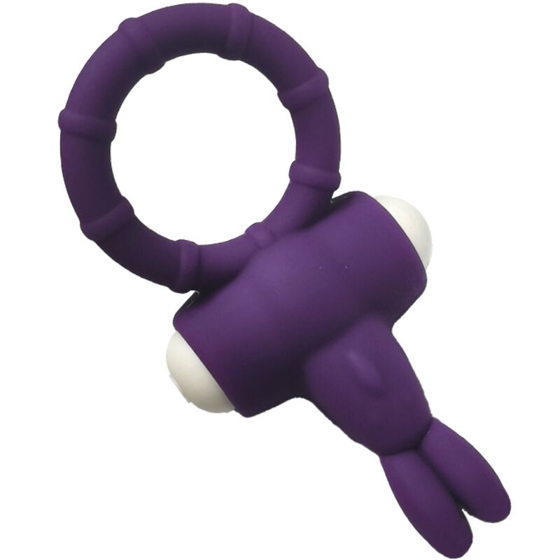 Ms bunny purple silicone vibrating ring