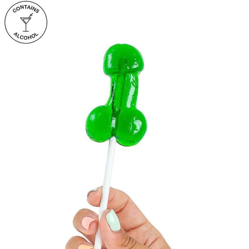 Sucette à bite avec mojito alcool