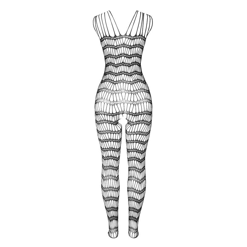 951696 open fishnet bodystocking with shoulder straps black one size