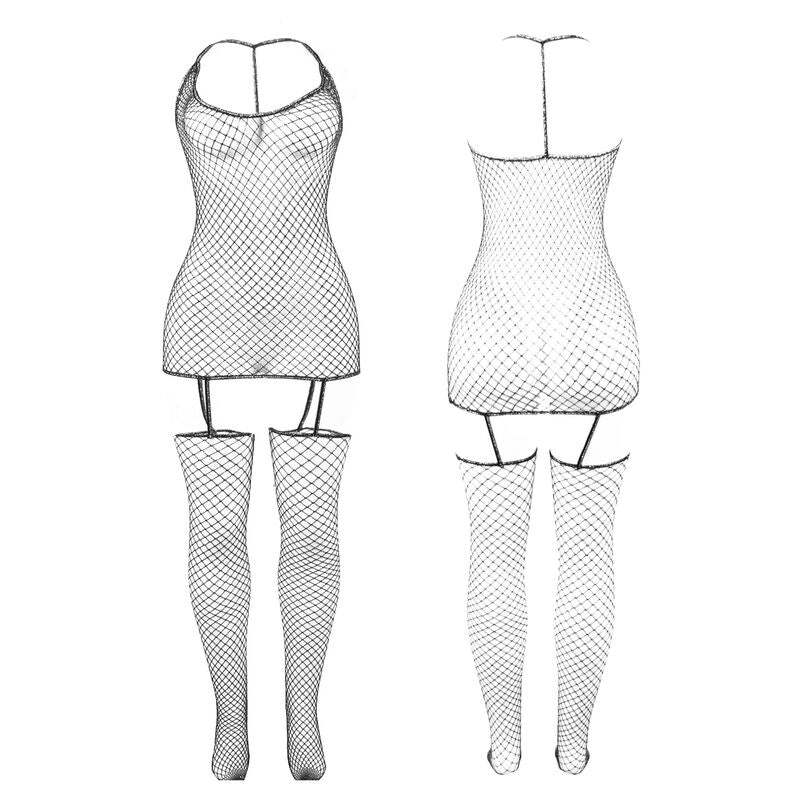 951955 shiny fishnet bodystocking one size