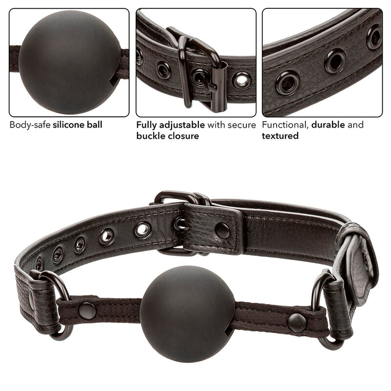Nocturnal black silicone ball gag