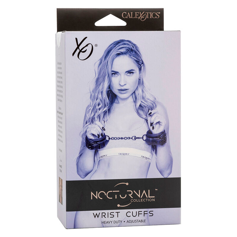 Nocturnal black adjustable leather cuffs