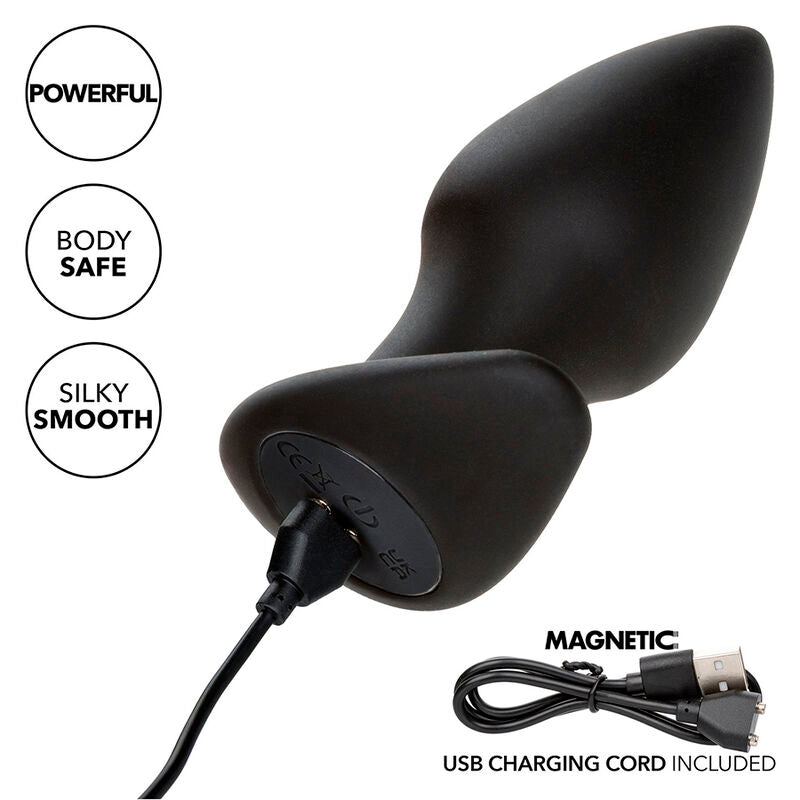 Rock bottom perfect anal plug 10 vibrations black silicone