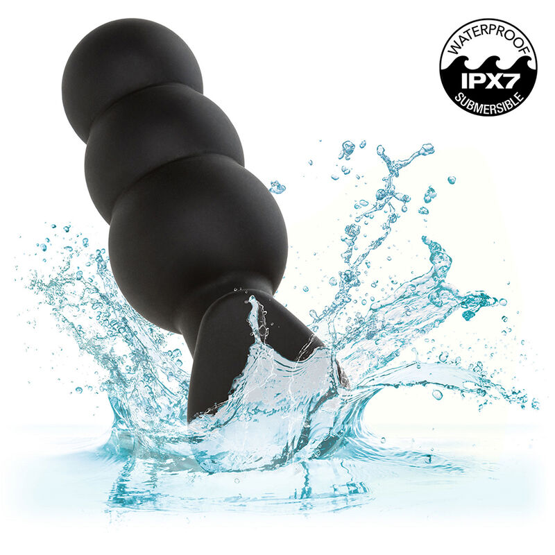 Rock bottom beaded anal plug 10 vibrations black silicone