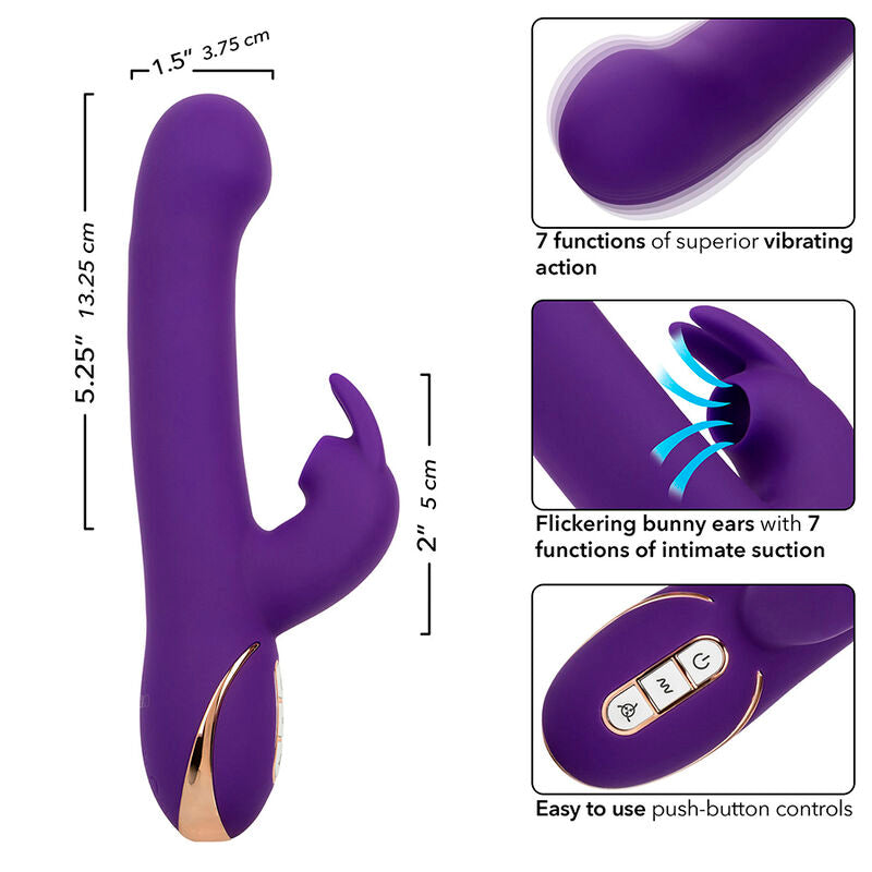 Jack rabbit vibrator &amp; stimulator 7 vibration and suction modes blue