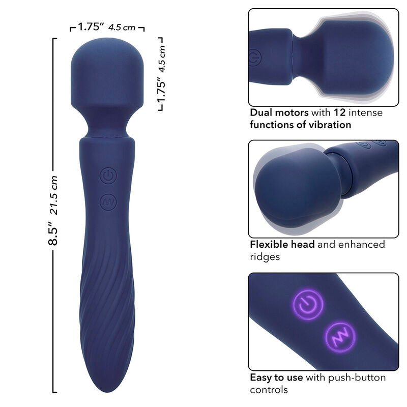 Charisma Mystique Dual Motor Massager 12 Functions 20.5cm x 4.5cm Purple