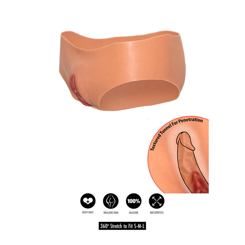 Alter ego open vagina low-rise briefs flesh