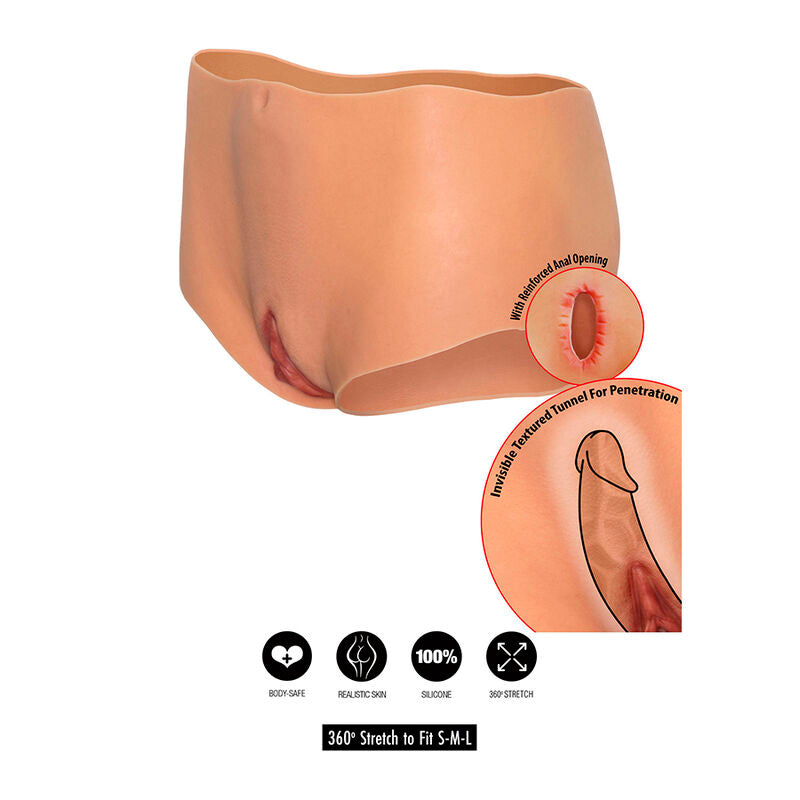 Alter ego open vagina and ass briefs medium size flesh