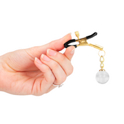 Glass bead meton tweezers gold 6 cm