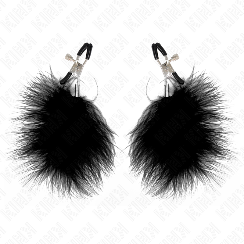 Black feather clip 7 cm