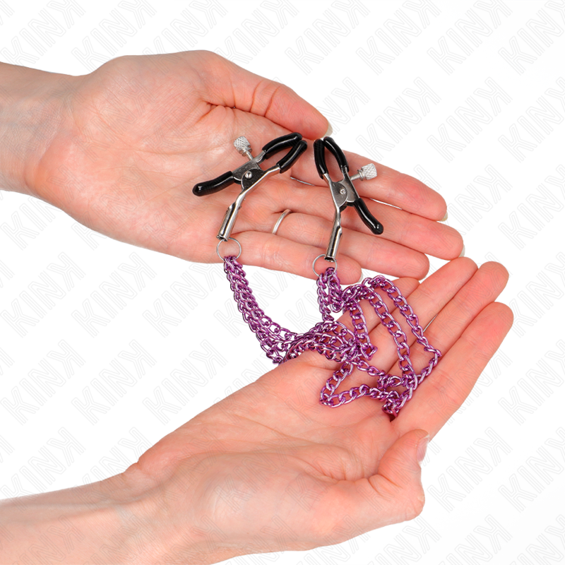 Craft pliers with 3 purple chains 20/23/28 cm
