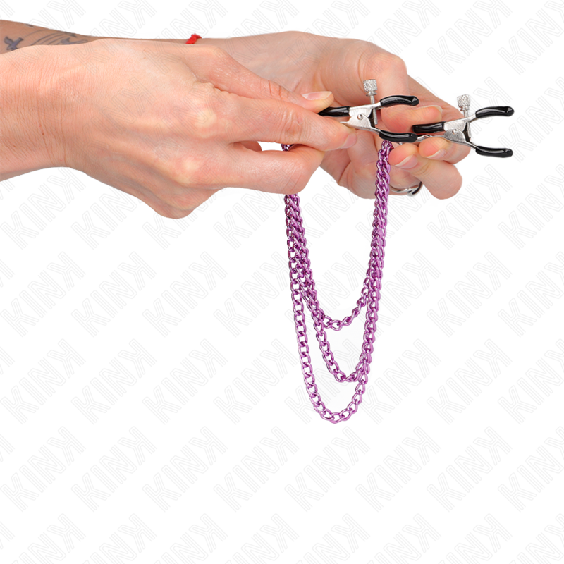 Craft pliers with 3 purple chains 20/23/28 cm