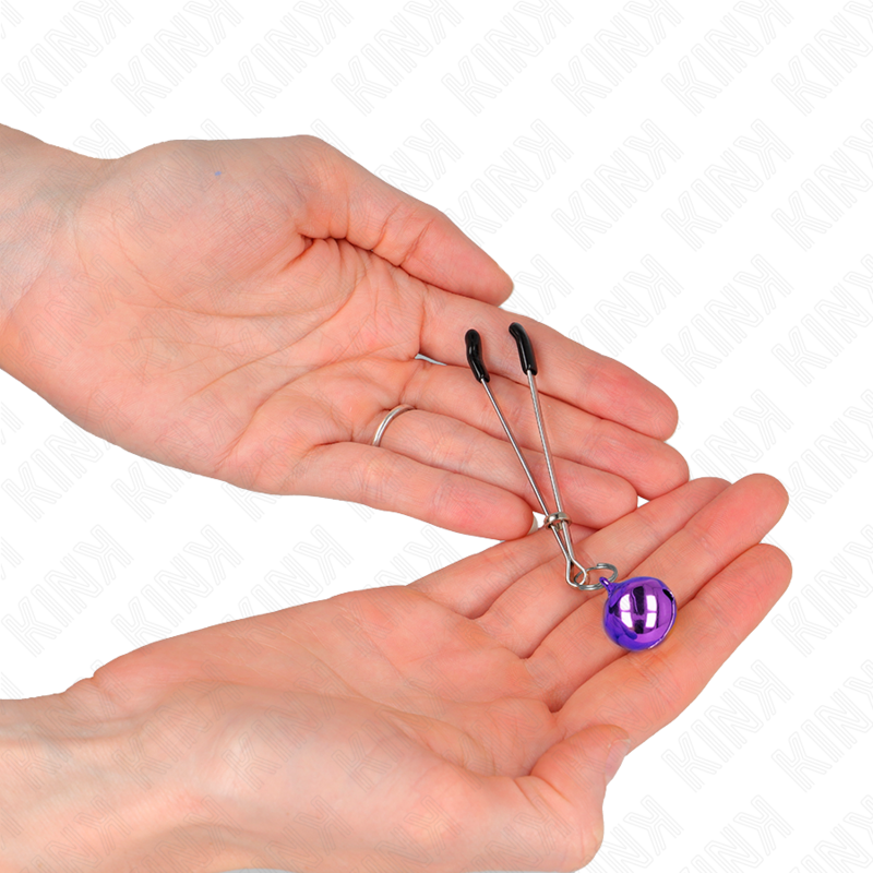 Thin bell phone clips purple 7 cm