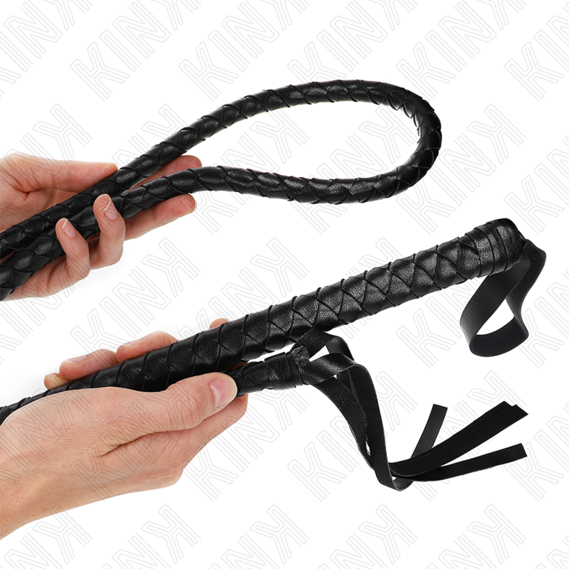 Long black snake whip 210 cm