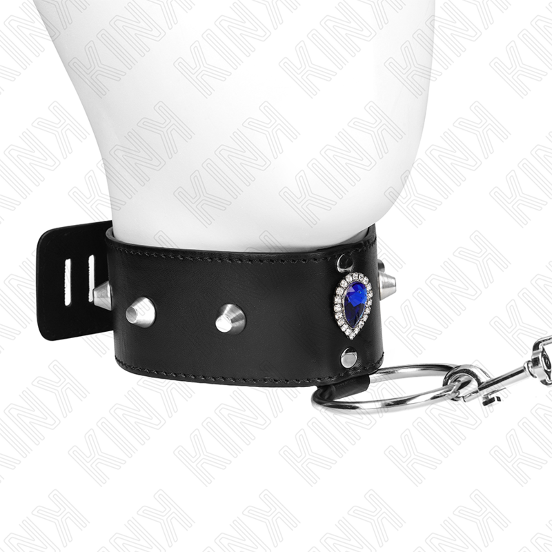 65 cm necklace with adjustable blue diamond bracelet 36-43 cm x 5 cm