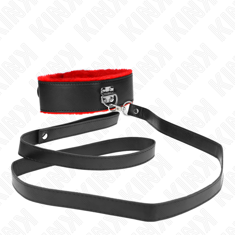 Necklace with belt 116 cm with adjustable red leather strap 40-48 cm x 6 cm