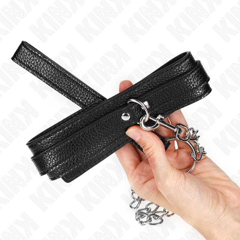 Snake pattern collar with leash 65 cm