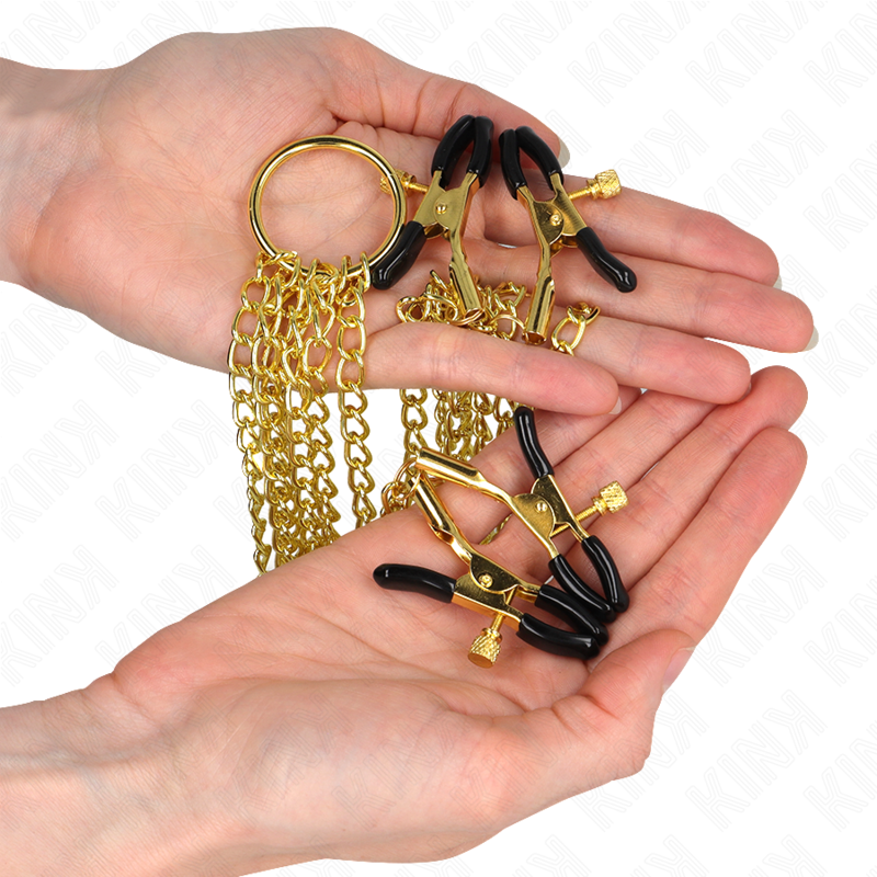 4 adjustable gold tamil and clit clamps
