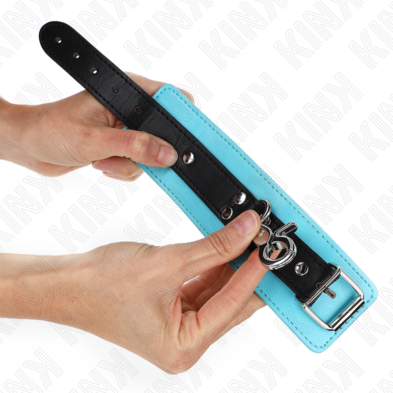 Premium Locking Wrist Rests Black/Blue Adjustable 21-28cm x 5.5cm